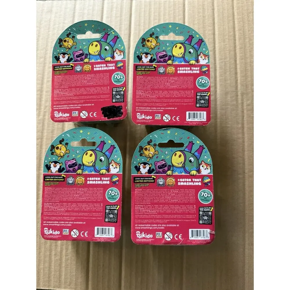 4 Pack Pinata SMASHLINGS FIGURES TOYS GIFTS KIDS Gamers Codes